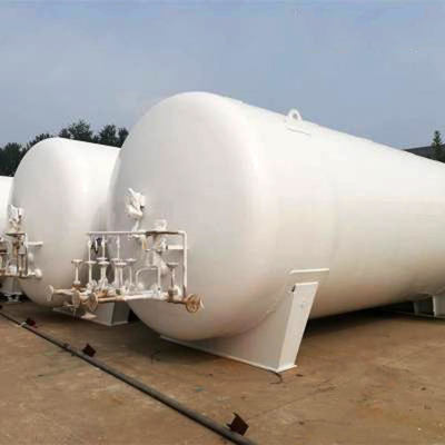 medidor cúbico do tanque de armazenamento 60m3 criogênico 35, tanque de armazenamento LN2 horizontal