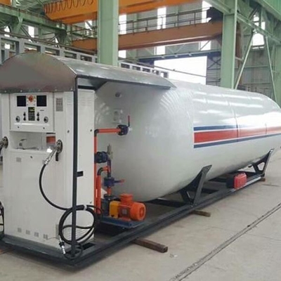 o patim do posto de gasolina do gás de 20m3 LPG montou horizontal