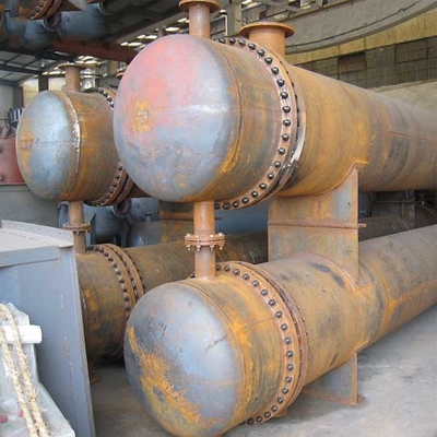 Pré-aquecendo o evaporador da bebida 360mm do permutador de calor da folha de tubo dobro